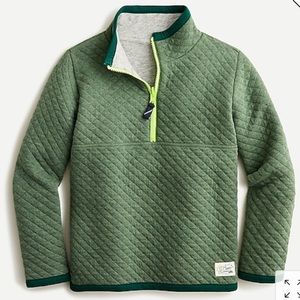 J. Crew Kids' half-zip reversible quilted pullover